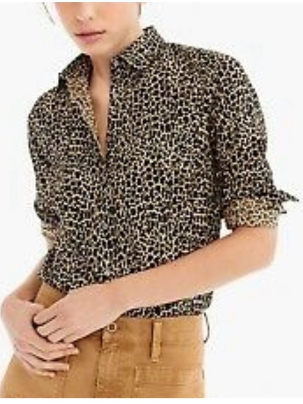 J.Crew casual button down shirt  animal print